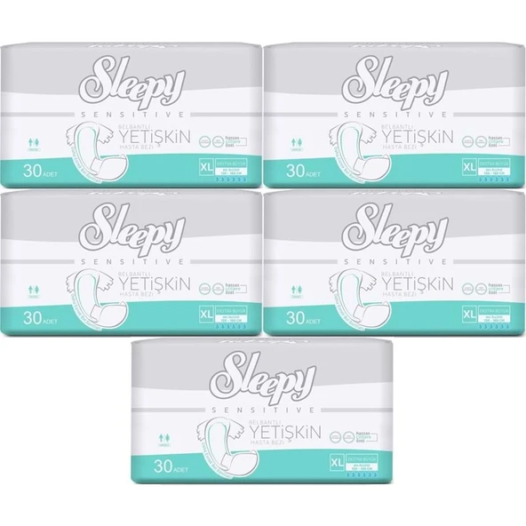 Sleepy Yetişkin Bezi Bel Bantlı XL - Extra Large - Ekstra Large 150 Adet (5PK*30) ürün görseli 1