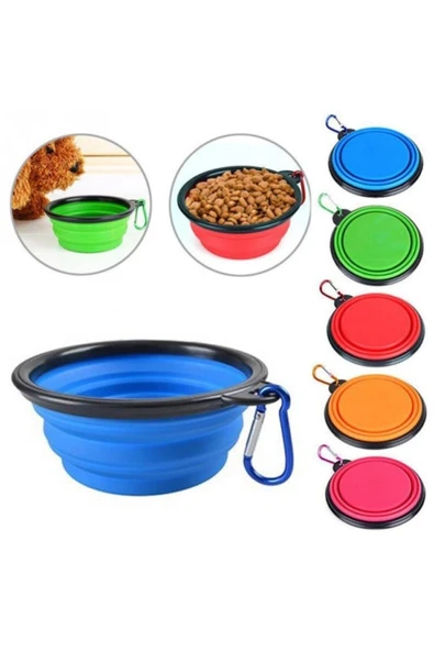 Mucit Home Katlanabilir Seyahat Silikon Köpek Mama Ve Su Kabı ürün görseli 1