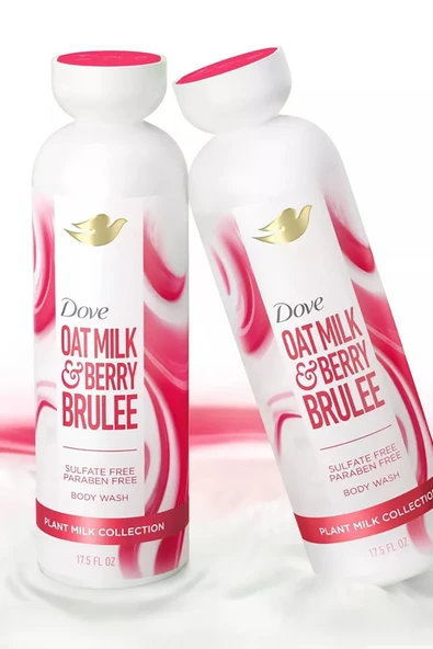 Dove Oat Milk & Berry Brulee Bitkisel Sütlü Duş Jeli 517ML - Resim 5