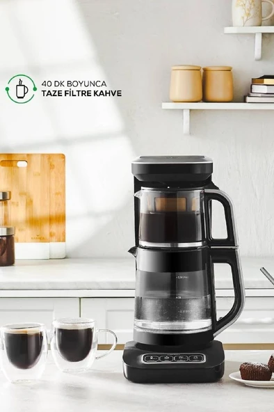 Robotea Pro Connect 4 in 1 Konuşan Cam Çay Makinesi Silver ürün görseli 1