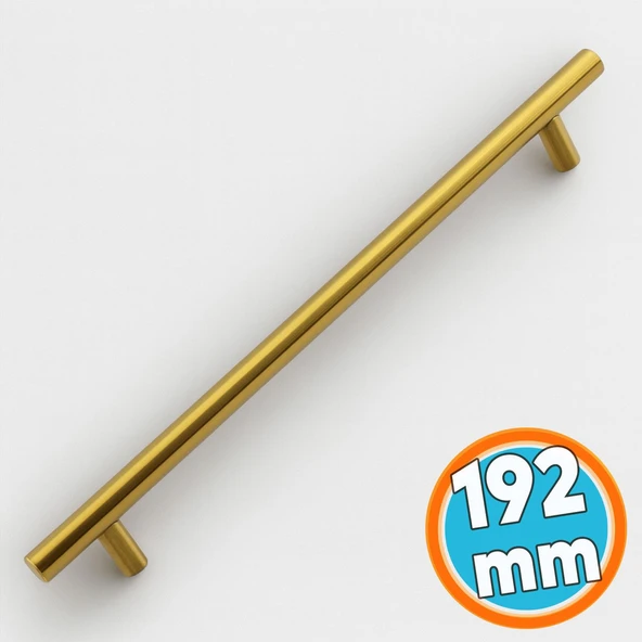 Mobilya Kulp Mutfak Çekmece Dolap Dolabı Kapak Kulpları Kulbu Gold 192 mm 19.2 cm Altın Metal ürün görseli 1