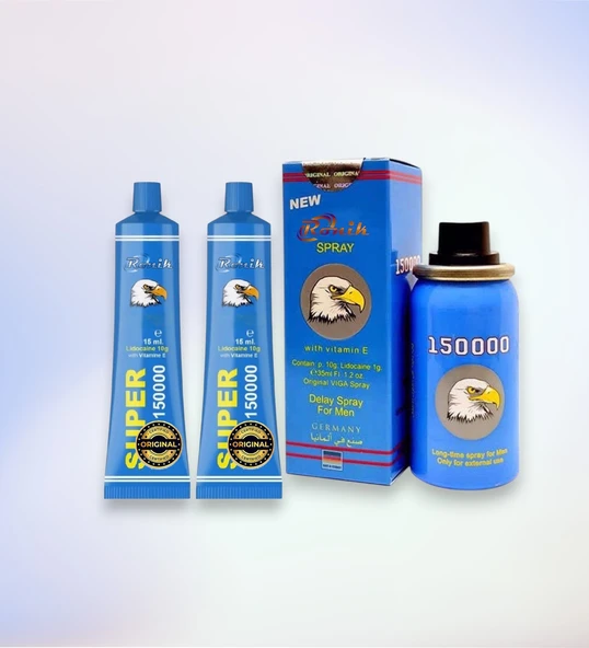 Viga 150000 Mavi Sprey + 2'li Viga 150000 Krem Etkili Set ürün görseli 1