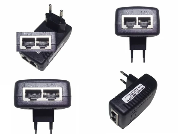IP Kameralar İçin 24V 0.5A 12W POE Ethernet Adaptör RETRO ürün görseli 1