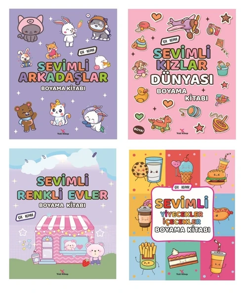 Yeti Sevimli Boyama Kitabı Seti (4 Kitap) ürün görseli 1
