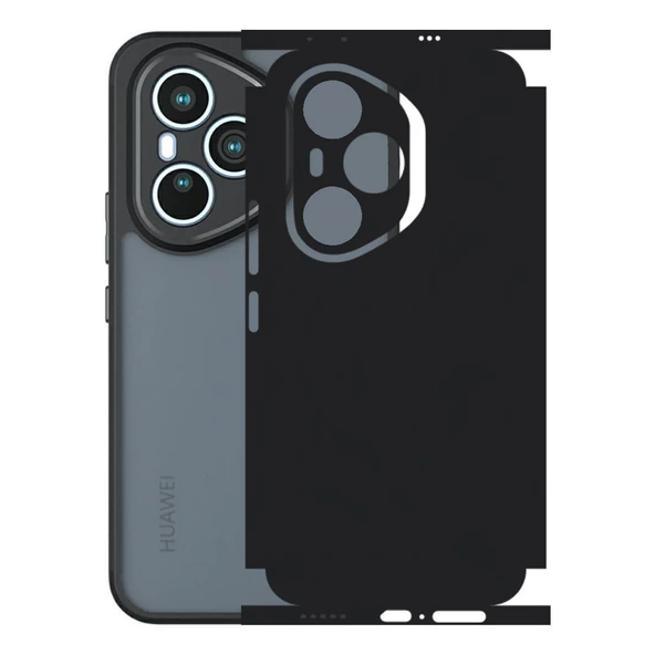 Honor 400 Pro ile Uyumlu 360 Arka Kaplama   Mat Siyah ürün görseli 1
