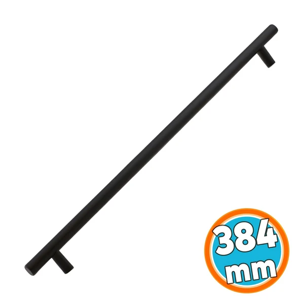 Mat Siyah Metal Kulp 384 mm 38.4 cm Mobilya Mutfak Çekmece Dolap Dolabı Kulpu Kulbu Kulplar ürün görseli 1
