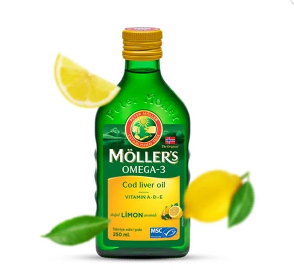Möller's Omega-3 Balık Yağı Doğal Limon Aromalı 250 ml ürün görseli 1