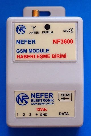 NEFER NF3620  Alarmı Haber Veren Sms Çağrı Atan Gsm Sim Kart lı 12Vdc Rapor Bilgi veren sim  kartla çalışan ürün ürün görseli 1