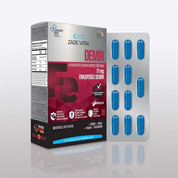 Zade Vital Demir 17 mg 30 Kapsül ürün görseli 1