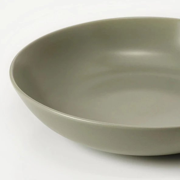 FÄRGKLAR çukur tabak seti, mat yeşil, 23 cm, 4 adet - Resim 2