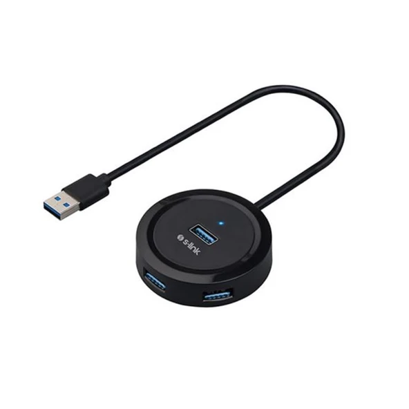 S-link Swapp SW-U300 4 Port Usb 3.0 Gri Hub ürün görseli 1