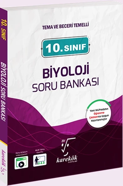 10.Sınıf Biyoloji Soru Bankası Karekök Yayınları ürün görseli 1