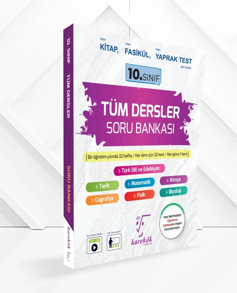 10.sınıf Tüm Dersler Soru Bankası Karekök Yayınları ürün görseli 1
