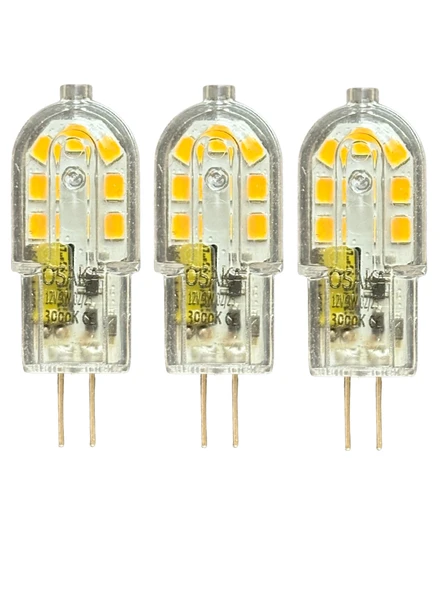 (3 Adet) Osaka 12Volt 3W Sarı Işık (3000K) G4 Duylu Led Kapsül Ampul ürün görseli 1