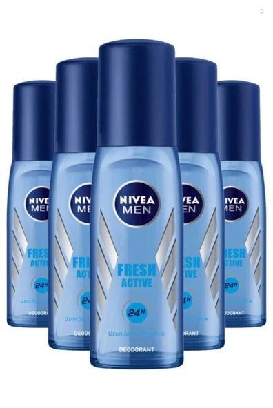 NIVEA Deodorant Erkek Fresh Active Pump Sprey 75 ml X5 48 Saat ürün görseli 1