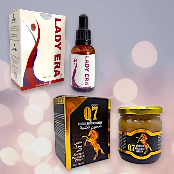 Q7 Gold Ballı Bitkisel Karışımlı Macun 50 Gram + Lady Era 30 ml Bayan Destekleyici Damla ürün görseli 1