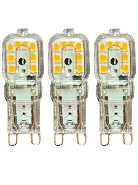 (3 Adet) Osaka 3W Sarı Işık (3000K) Dim Edilebilir G9 Duylu Led Kapsül Ampul ürün görseli 1