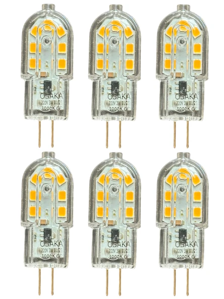 (6 Adet) Osaka 3W Sarı Işık (3000K) G4 Duylu Led Kapsül Ampul ürün görseli 1