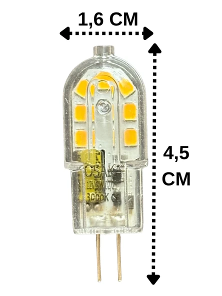 (1 Adet) Osaka 12Volt 3W Sarı Işık (3000K) G4 Duylu Led Kapsül Ampul ürün görseli 1