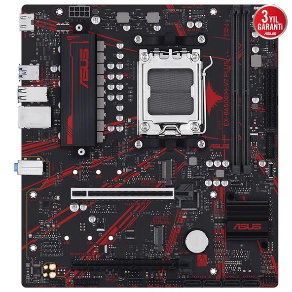 ASUS EX-B650EM-V7 PLUS DDR5 HDMI PCIE 4.0 AM5 MATX ürün görseli 1