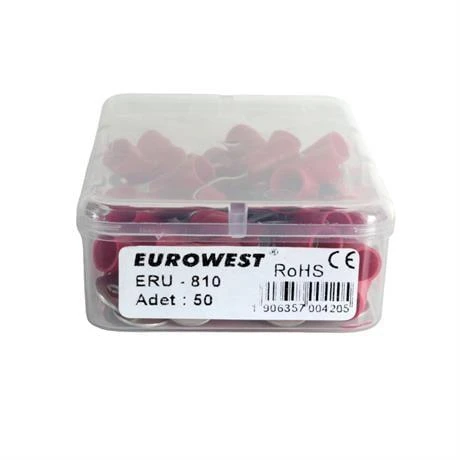Eurowest 8,00-10,00mm M8 Yuvarlak Tip İzoleli Kablo Ucu ( 1 Kutu 50 Adet ) ürün görseli 1
