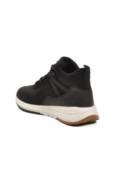 Siyah Beyaz Bağcıklı Unisex Sneaker Bot - Resim 4