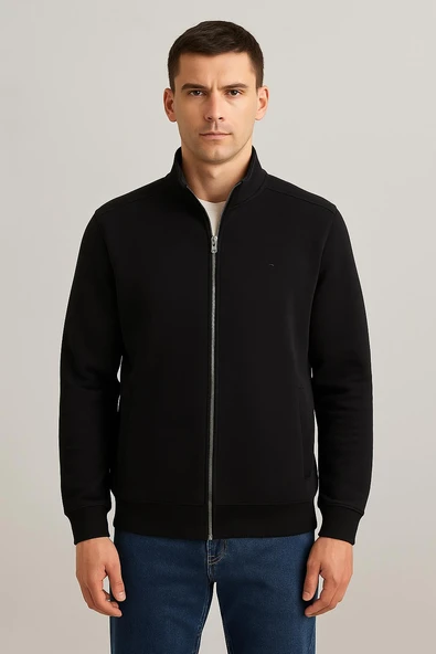 Troy Slim Fit Erkek Tam Fermuarlı Ceket - 7441 ürün görseli 1
