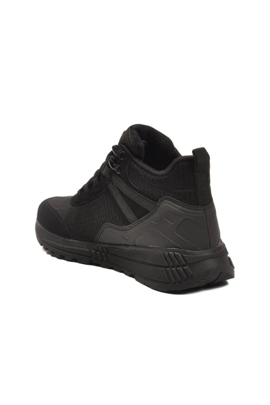 Siyah Bağcıklı Unisex Sneaker Bot - Resim 4
