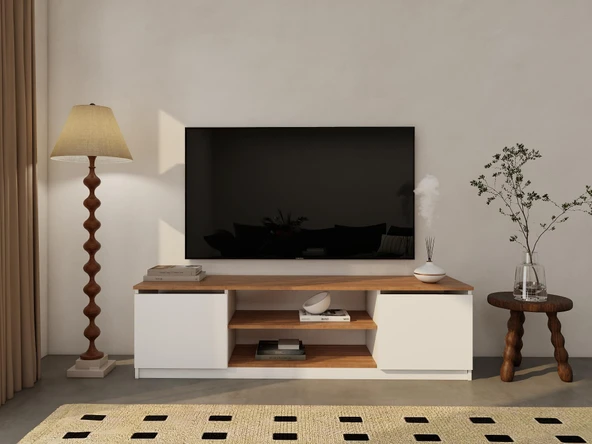 Bade Tv Ünitesi Marbella Kiraz Beyaz Renk ürün görseli 1