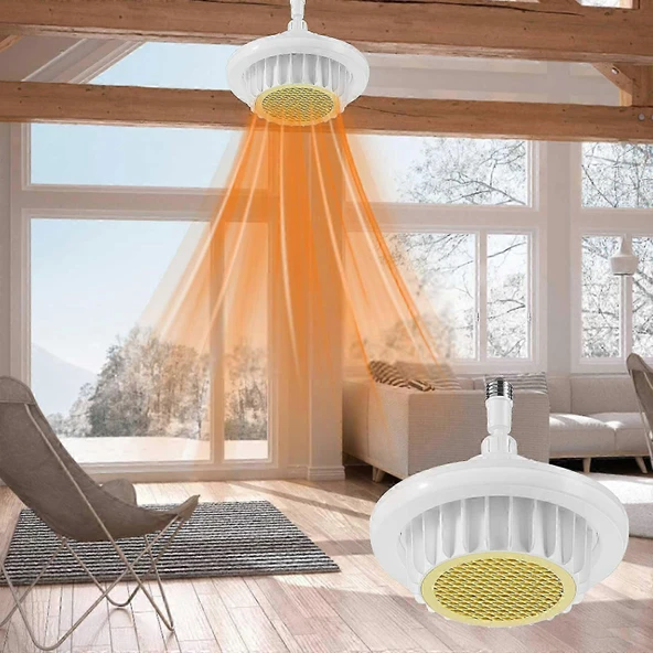Istıcılı, Kumandalı, 3 Işık Modlu Led Ampul Isıtıcı Led Avize Ortam Isıtan 36 Watt 3900 Lümen Ampul ürün görseli 1