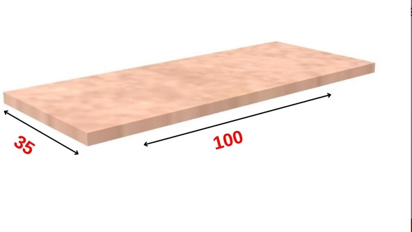 35x100 Cm Ham MDF Raf - Dekoratif Ahşap Raf ürün görseli 1