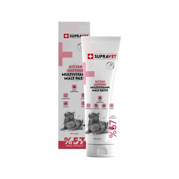 Supravet Kıtten & Mother Multı Vıtamın Malt Paste 30 Gr ürün görseli 1