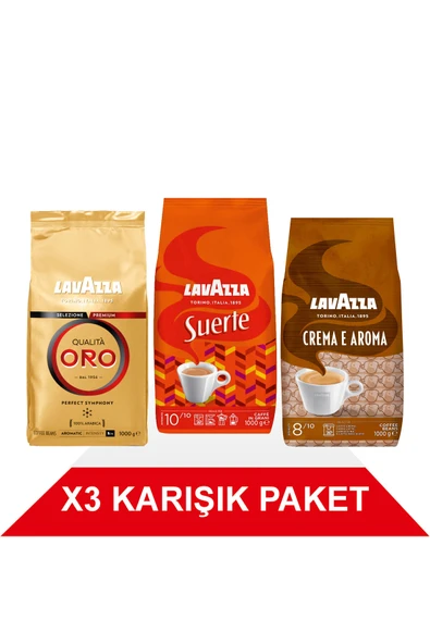 LavAzza Qualita Oro  Suerte  Crema E Aramo Çekirdek Kahve 1000gr 3 Lü Paket ürün görseli 1