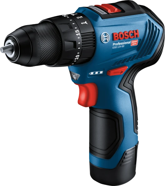 Bosch Professional GSB 12V-30 +39 parça vidalama setiAkülü Darbeli Delme Vidalama Makinesi 06019G9101 ürün görseli 1