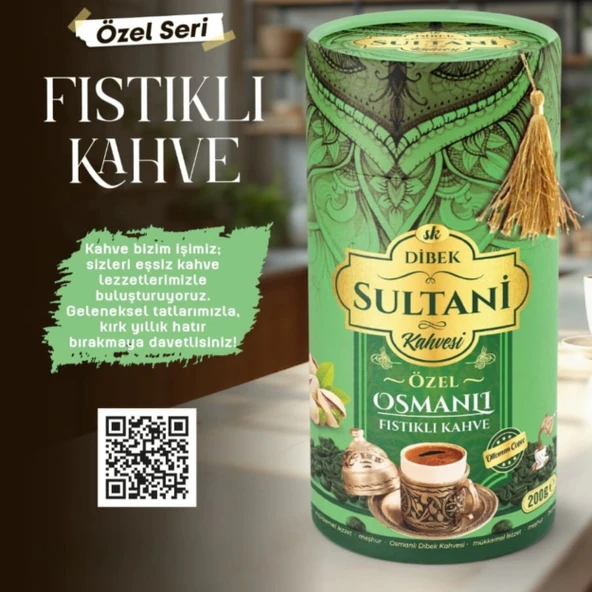 Osmanlı Fıstıklı Dibek Kahvesi 200g ürün görseli 1