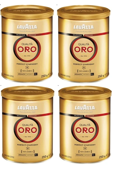 LavAzza Qualita Oro Filtre Kahve Teneke Kutu Dörtlü Set (250 GR x 4=1 kg) Orijinal ürün görseli 1