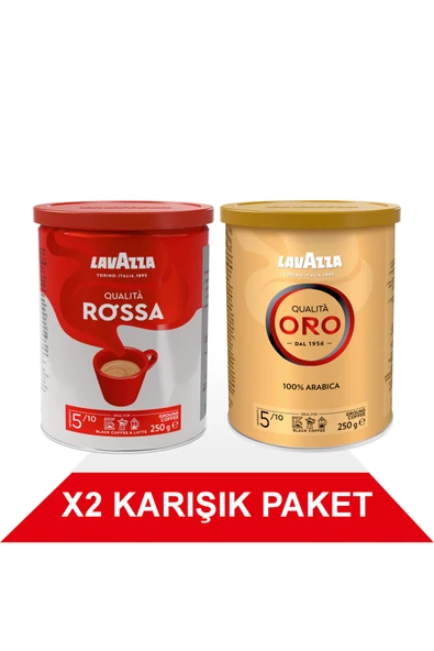 LavAzza Qualità Oro + Qualità Rossa Filtre Kahve Teneke Kutu (250gr) 2'Li Paket ürün görseli 1