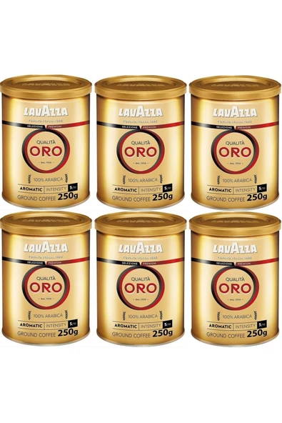 LavAzza Qualita Oro Filtre Kahve Teneke Kutu Altılı Set (250 GR X 6=1,5 KG) ürün görseli 1