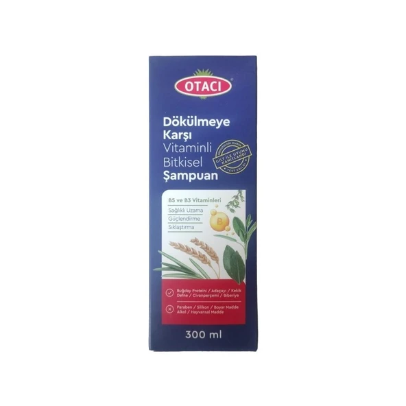 Otacı Dökülmeye Karşı Vitaminli Bitkisel Şampuan 300 ml Normal Saçlar için Güçlendirici Etki ürün görseli 1