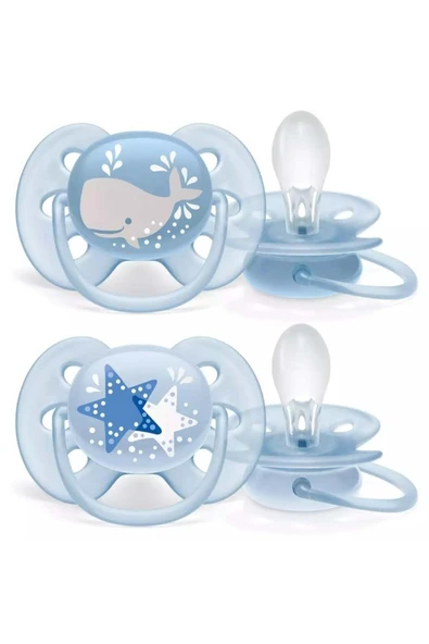 PHİLİPS AVENT Ultra Soft Emzik 6-18 Ay 2li Erkek SCF223/03 ürün görseli 1