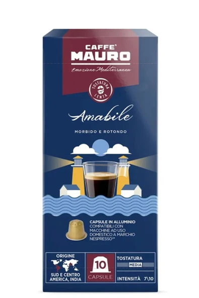 Caffe Mauro Amabile Nespresso Kapsül kahve 10 kapsul ürün görseli 1