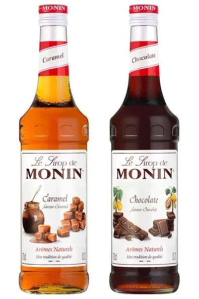 Monin Karamel Şurubu 700 ml + Chocolate Çikolata Şurubu 700 Ml ürün görseli 1