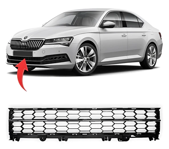 Skoda Superb 2020>> Orta Izgara Siyah 3V0853677A/551C 9B9 ürün görseli 1