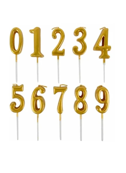 Yaş Günü Mumu 13 Cm Büyük Boy Rakam Doğum Günü Pasta Süsleme ürün görseli 1