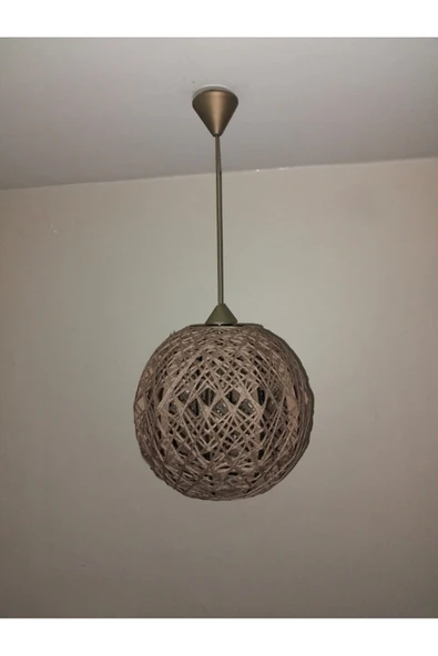 Bohem,Ahşap,Jüt,Hasır,Modern,Doğal Sarkıt Avize - Resim 2