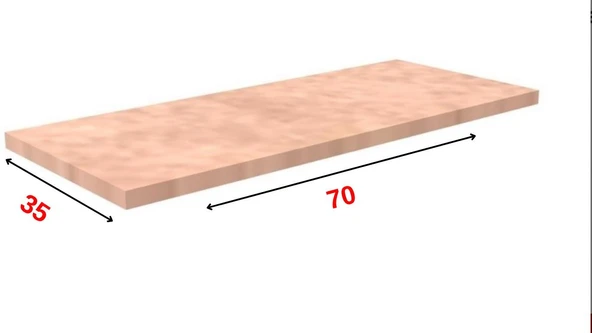35X70 Cm Ham MDF Dekoratif Ahsap Raf ürün görseli 1
