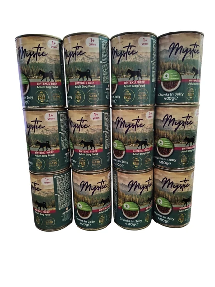 MYSTİC KÖPEK KONSERVE BİFTEKLİ 400 GR (12 ADET ) ürün görseli 1