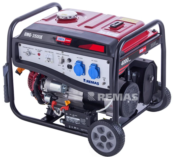 Omega OMG 3500 E Monofaze Marşlı 3.5 kVA Benzinli Jeneratör ürün görseli 1