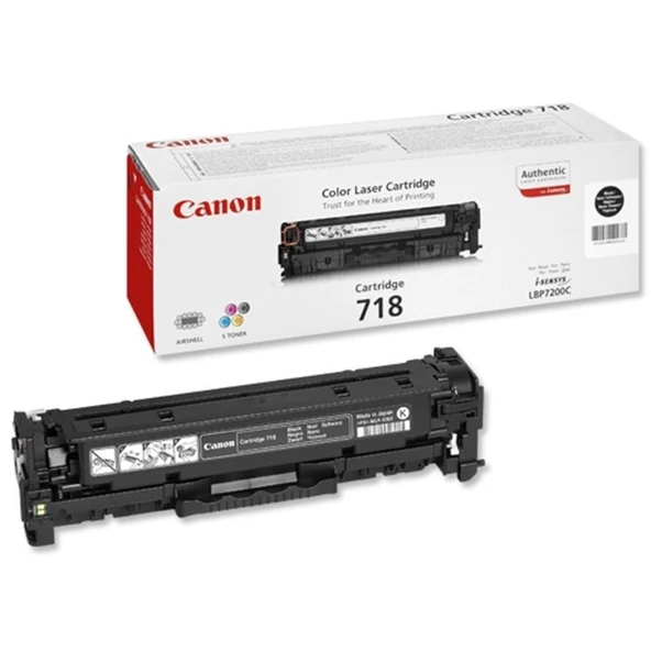 Canon CRG-718BK Black Siyah Toner MF728-729 MFC8350-8580 LBP7210 ürün görseli 1
