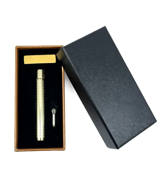 Zenit Kalem Model Slim Çakmak- Gold - Resim 4